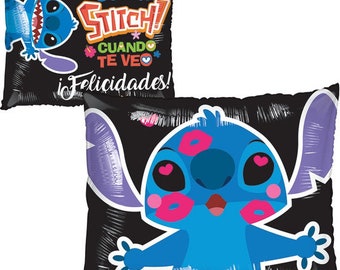 Stitch Disney Spanish 22' Foil Balloon, Party Supplies, Celebration, Mylar Balloon, Birthday, Valentines