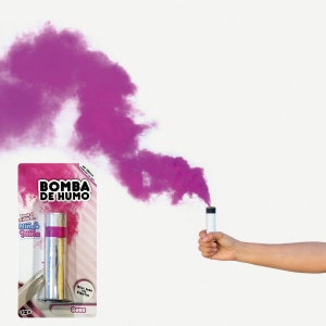 Smoke Bomb with Wick Gender Reveal Pink for Girl, Surprise, Revelacion de Genero Vela de Humo para nina, Celebration, Party, Baby Girl