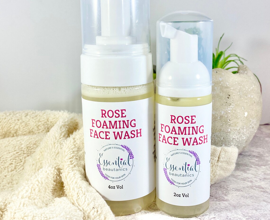 Foaming Face Wash Rose Foaming Face Cleanser Sensitive Skin Etsy