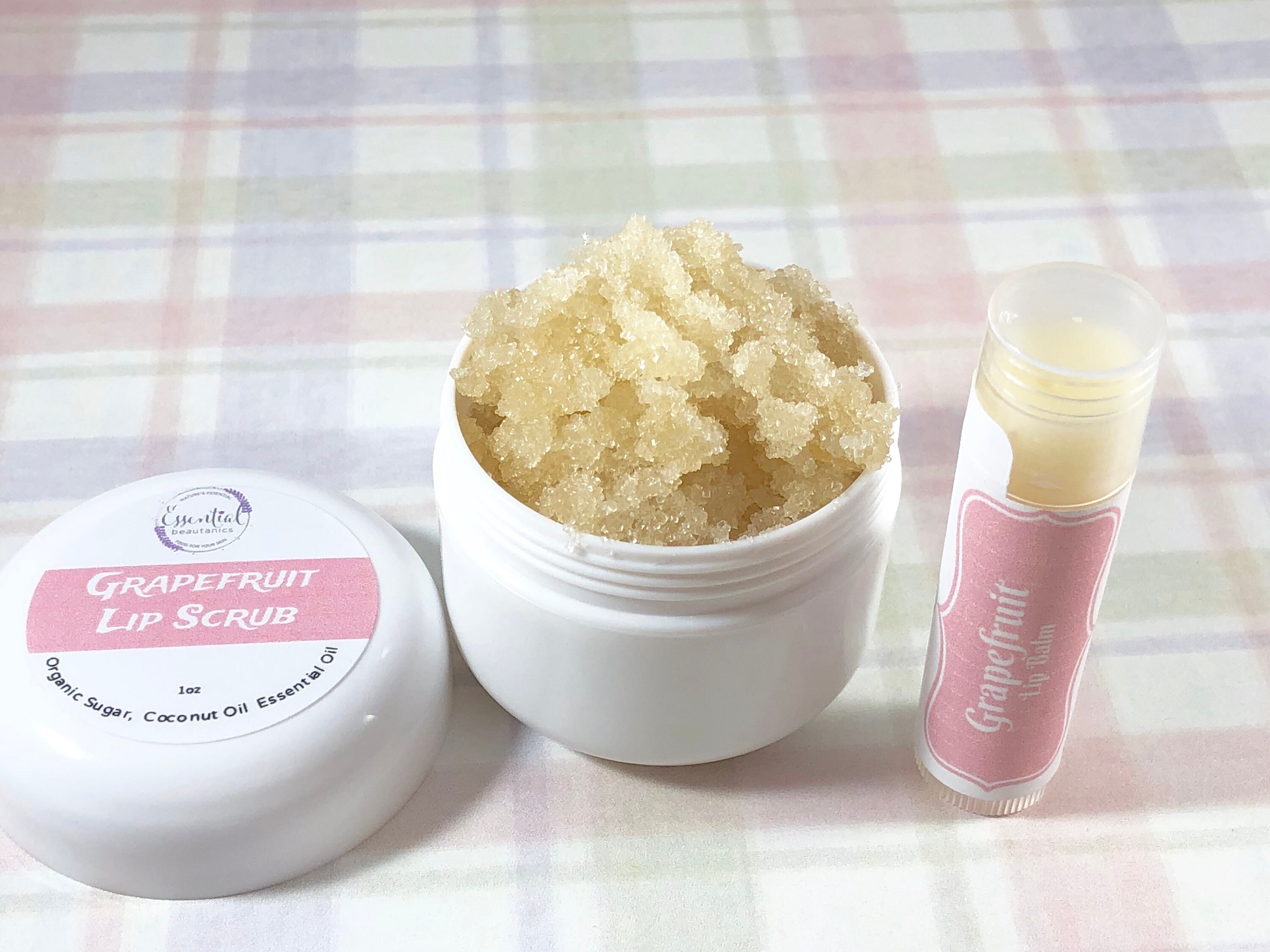 Edible Lip Scrub Lip Balm Set Organic Sugar Scrub Mango Lip Etsy