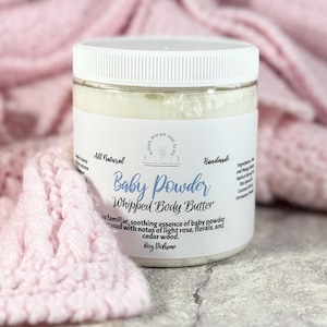 Baby Powder Scented Whipped Body Butter: Shea & Mango Butter