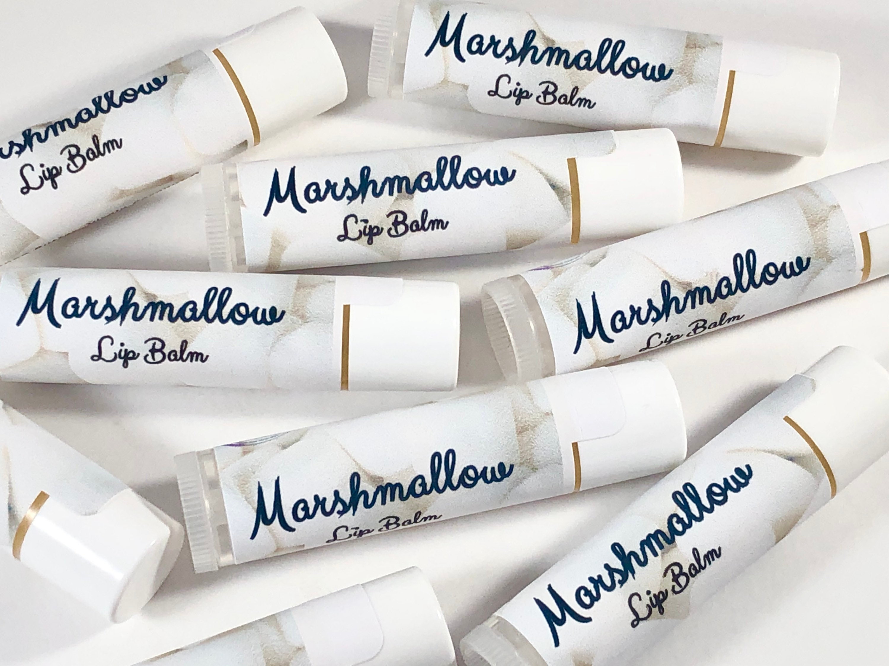 Marshmallow Lip Balm Yummy Flavored Chapstick Fun Flavored Lip Etsy