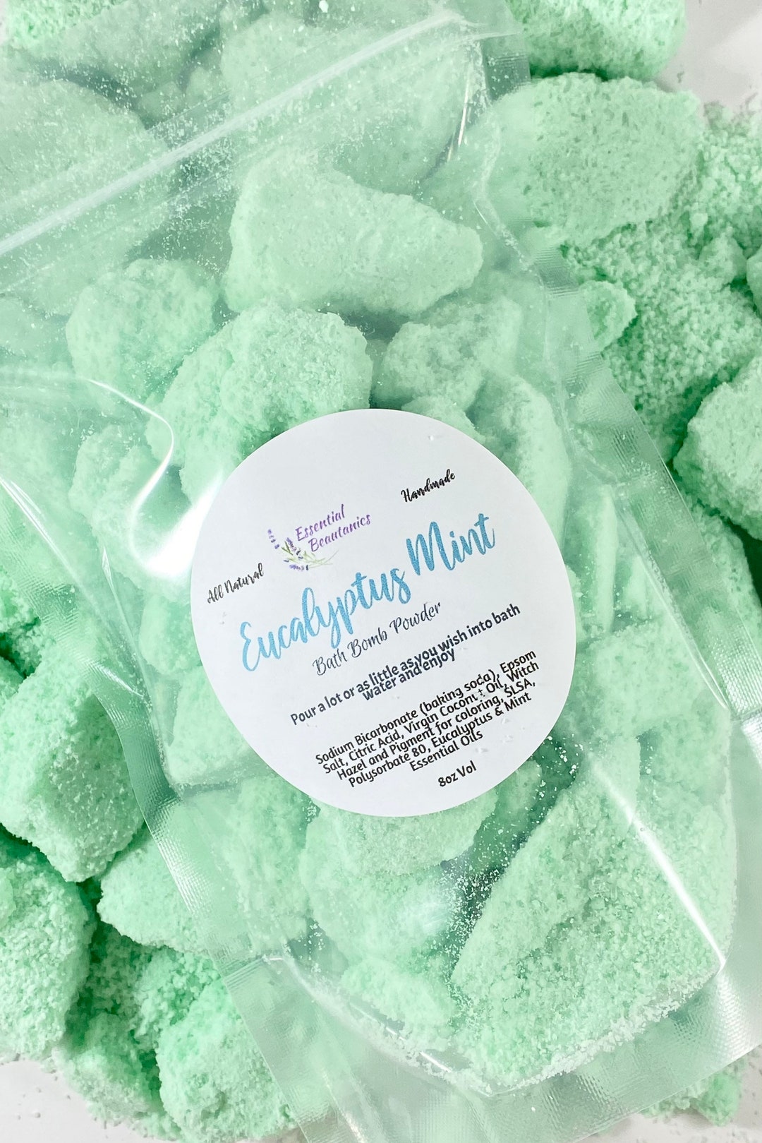Eucalyptus Mint Foaming Bath Powder Eucalyptus Mint Bath Bomb Etsy