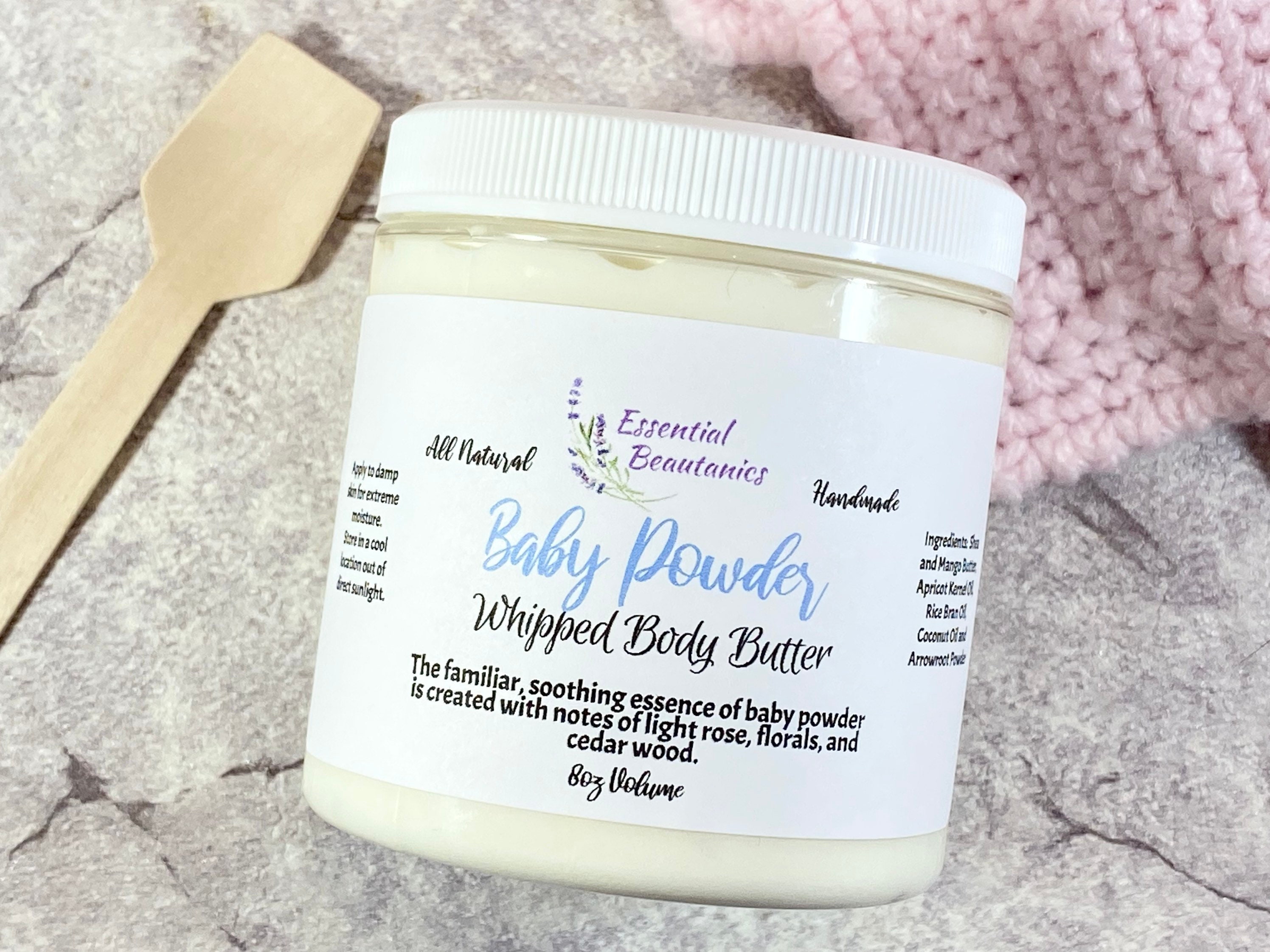Whipped Shea Body Butter, 4oz Moisturizer Baby Powder Scented; Skincare  Cream