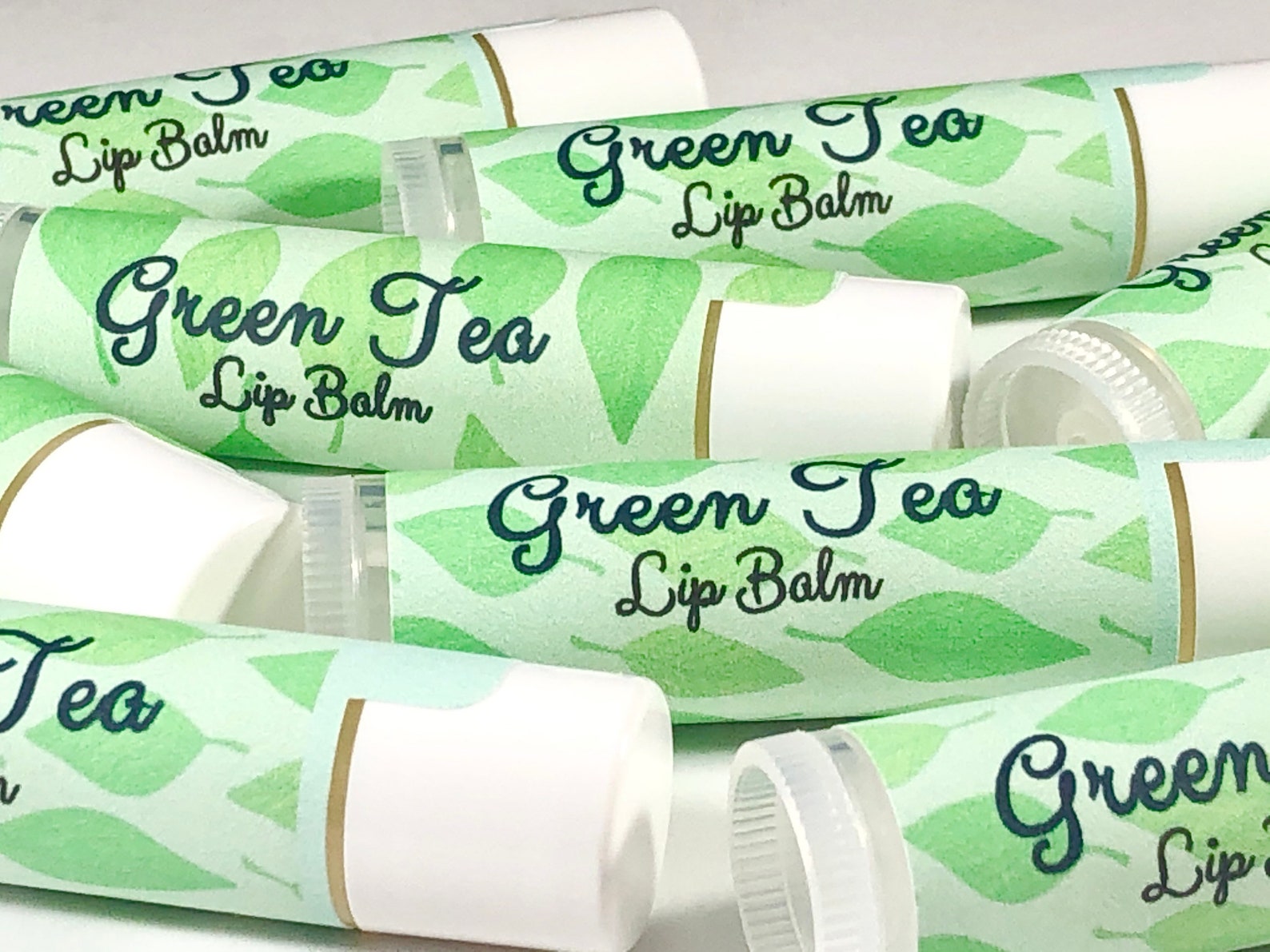 Green Tea Lip Balm Green Tea Chapstick Fun Flavored Lip Balm Etsy