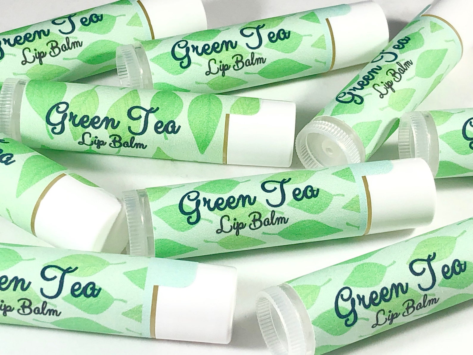 Green Tea Lip Balm Green Tea Chapstick Fun Flavored Lip Balm Etsy