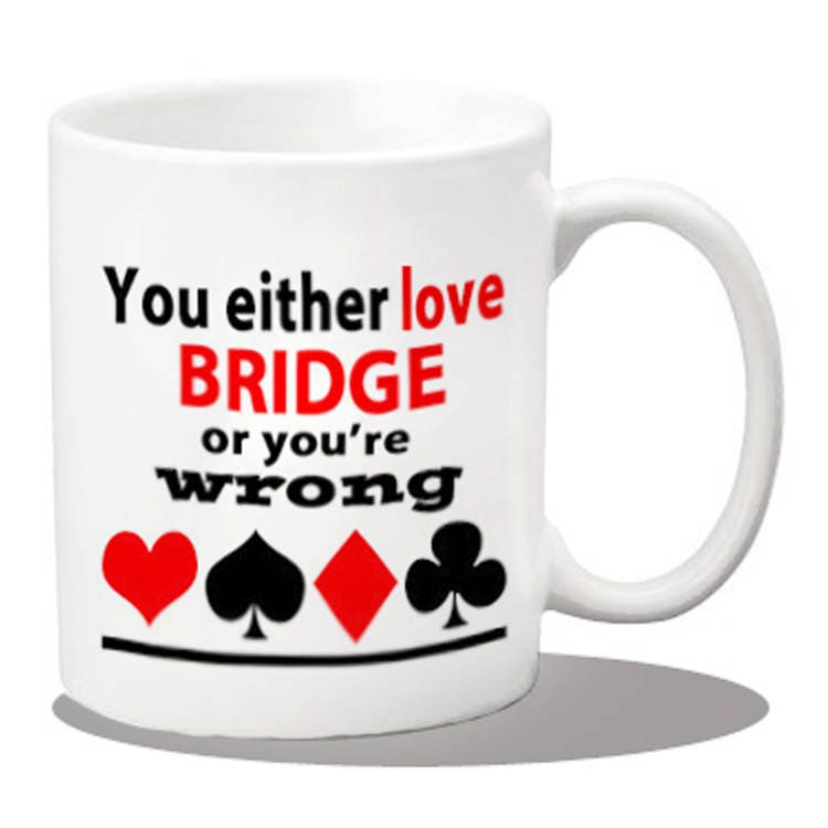 Ceramic bridge player mug ceramic coffee mug bridge gift Etsy