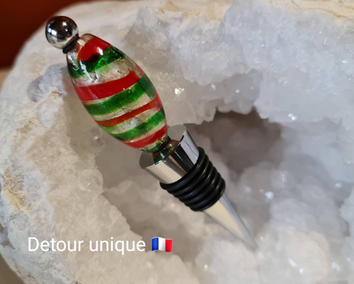 Bouchon de Bouteille en Verre Lampwork