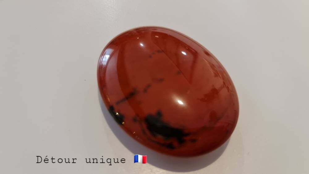Sublime Galet Jaspe Rouge Naturel ~45x33mm