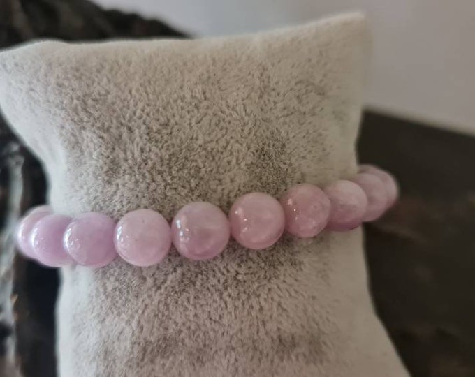 Featured listing image: Sublime bracelet in Kunzite grade AAA rare 8mm from 15 to 21 cm