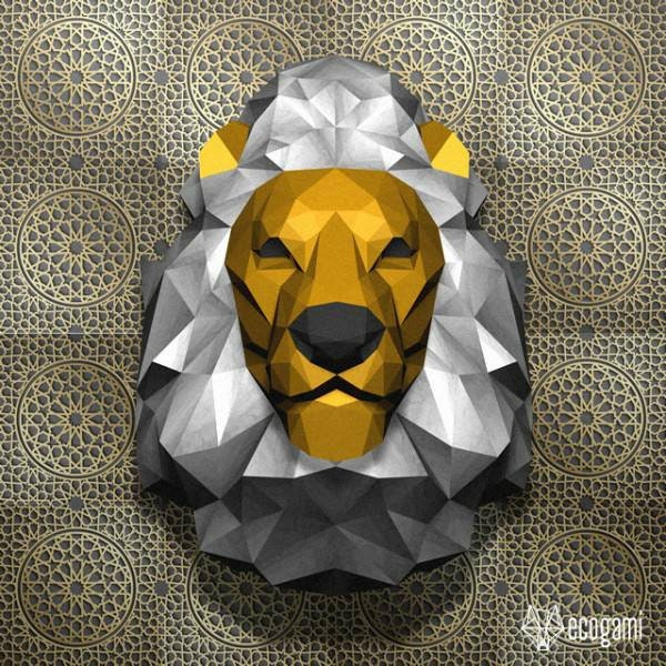 Quebra Cabeça 3D Animal Safari Tigre Colagem Papercraft Miniatura HAS  BRASIL