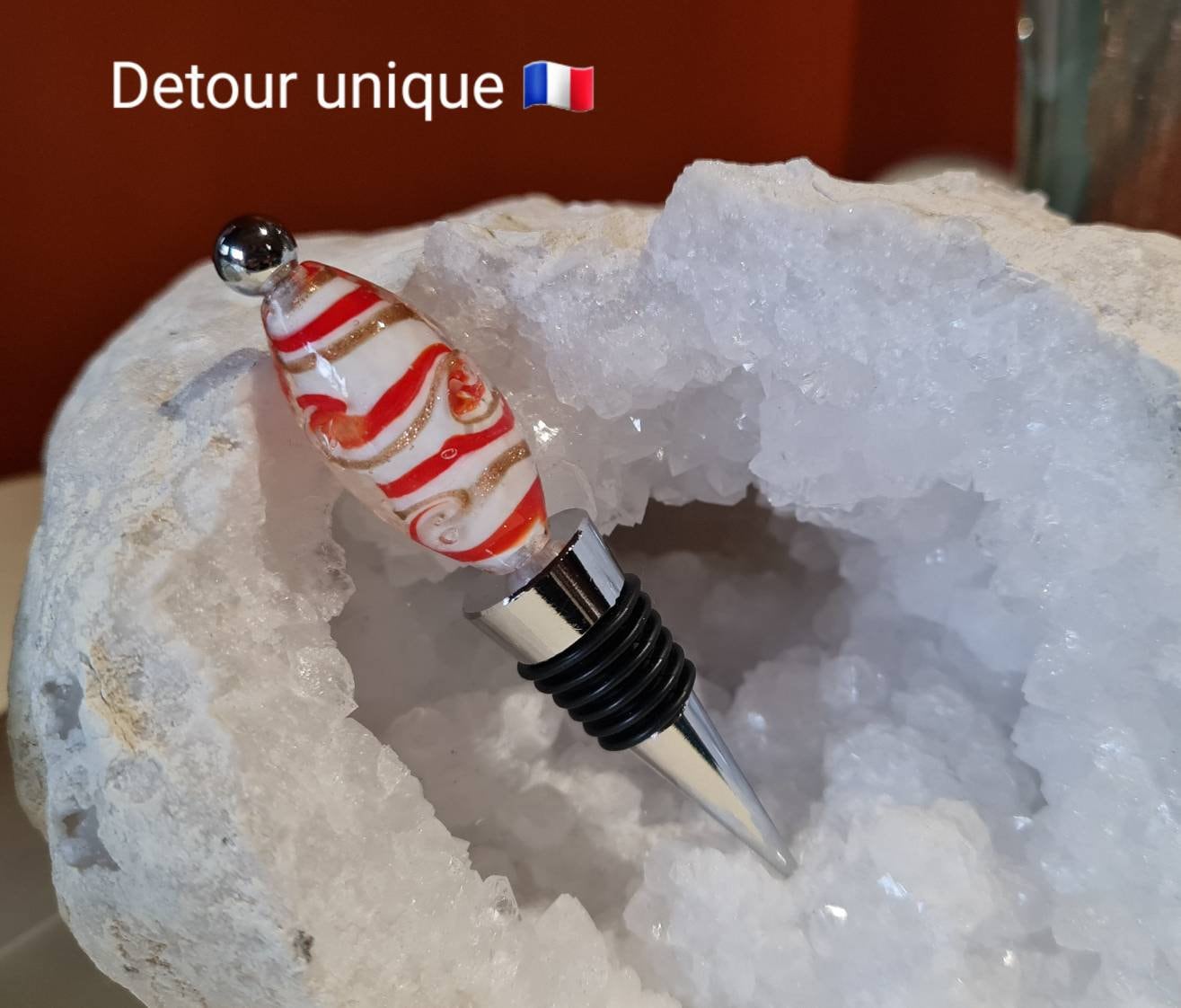 Bouchon de Bouteille en Verre Lampwork