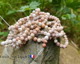 Sublime 20 perles jaspe impérial naturelle mat 6mm