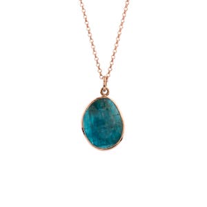 Silver Blue Apatite Pendant,  Gold Apatite Necklace, Rose Gold Apatite Necklace, Natural Apatite Necklace,  Gold Necklace,  Gift For Her