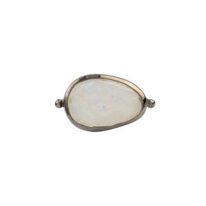 Silver Moonstone  Ring , Simple Ring, Natural Moonstone, Statement Ring, White Stone Ring, Silver Ring, Gift For Her