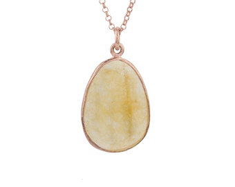 Silver Yellow Aventurine Pendant Gift For Her