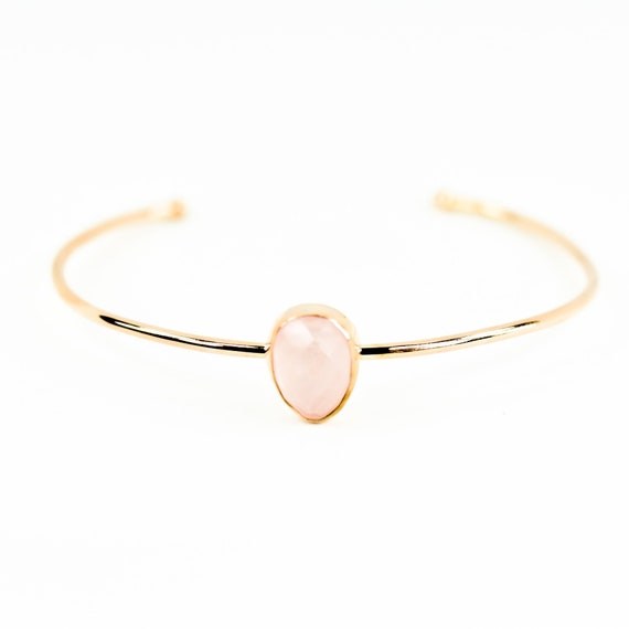 Sterling Silver Rose Quartz Cuff Bracelet Sterling Silver Rose Quartz Cuff Bracelet