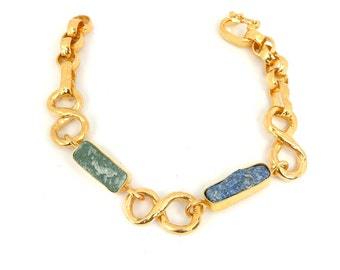 Raw Jade Gold Bracelet