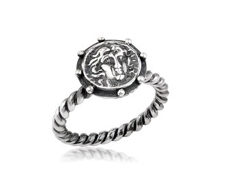 Silver Handmade Ancient Coin Ring