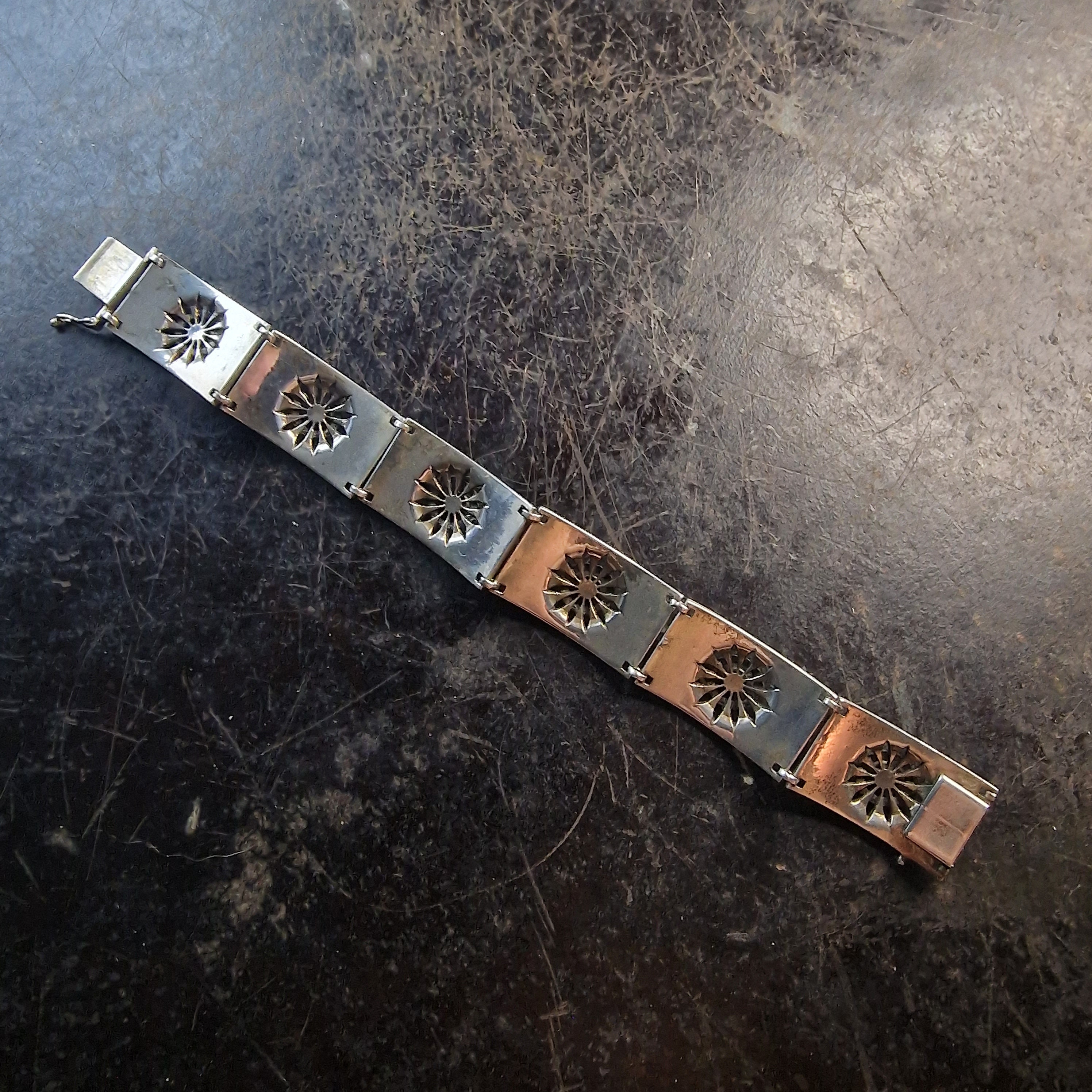 Bracelet Art Nouveau En Argent 830 Avec Pierres Précieuses Naturelles – Aigue-marine, Période 1895-1910