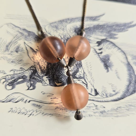 WMF Myra glass necklace, 1930 Art Deco, Bauhaus design, WMF Ikora jewelry, brocante glass, rare, necklace