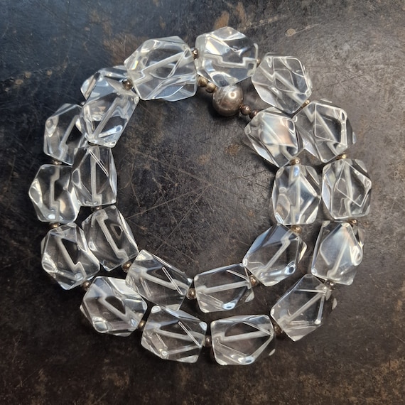 XXL mountain crystal necklace with 925 silver ornaments and magnetic clasp, 1000 ct, 1A quality, rare