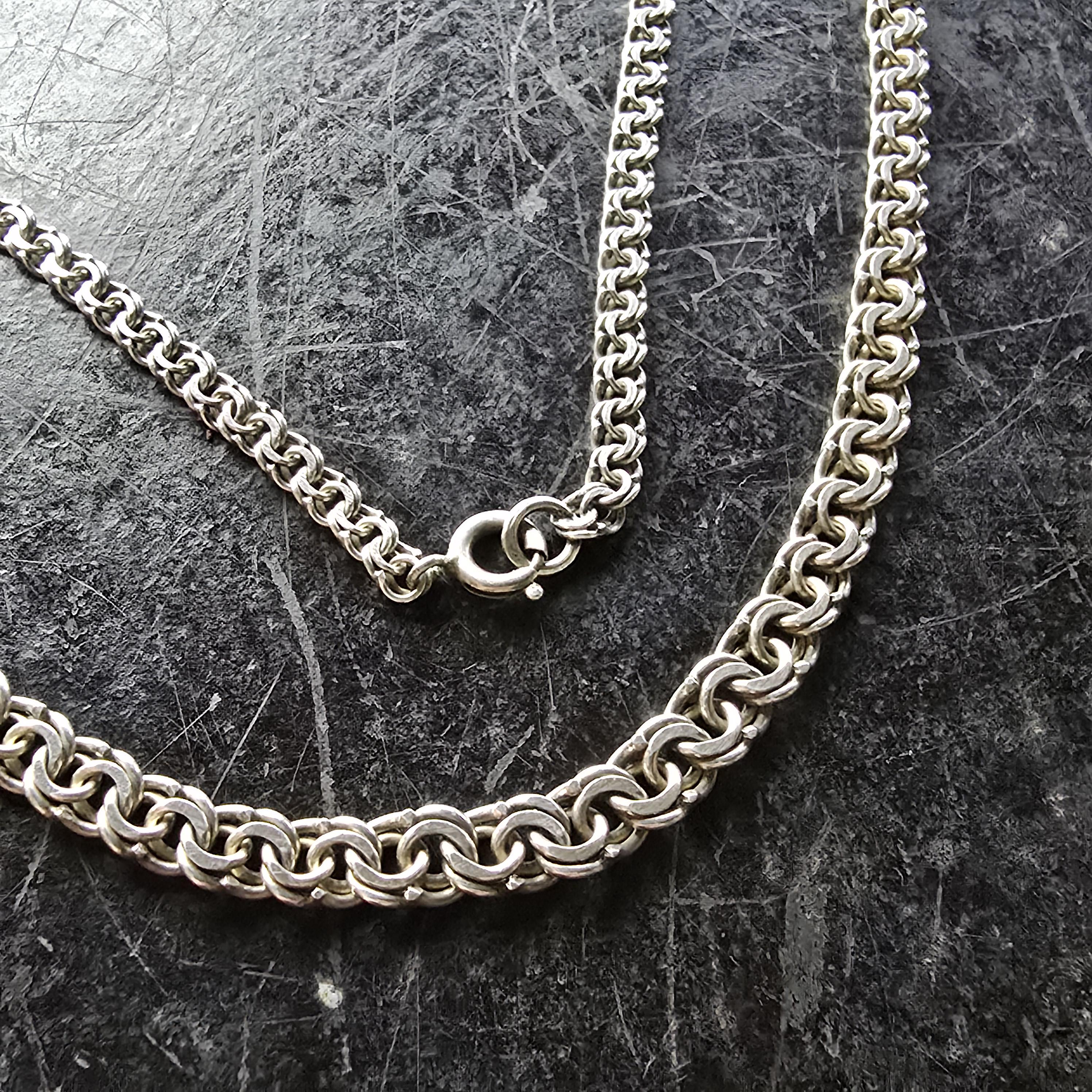 Midcentury Bismark chain 835 silver, 70s, designer chain, sterling, chain, necklace, solid, in the course