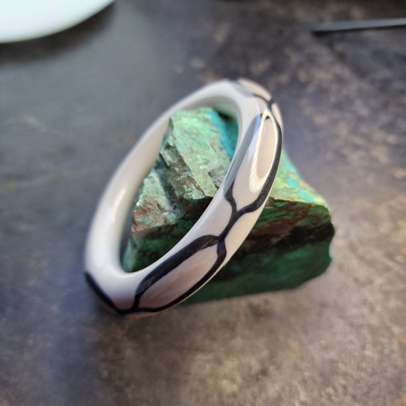 Royal Copenhagen bangle, snake, scales Porcelain bangle
