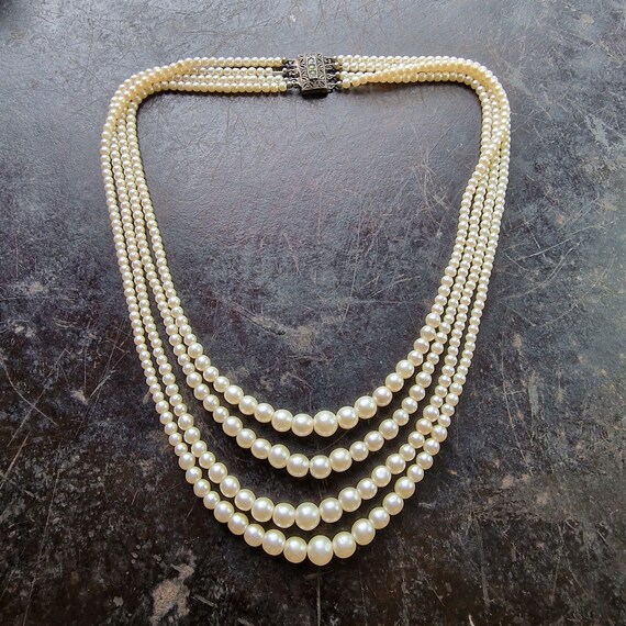 1930's vintagebeadsネックレス VINTAGE Beautiful Glass BEADED NECKLACE #H58 | eBay