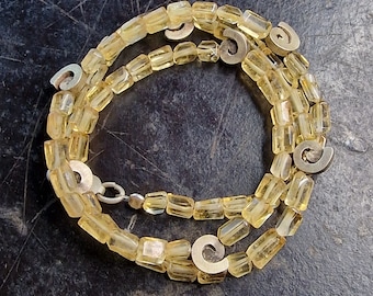 Gemstone jewelry citrine gemstone necklace, silver clasp and ornaments made of 925, rough stone, citrine, healing stone, natural jewelry, boho