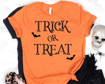 Trick or Treat Svg Png Dxf - Halloween Shirt Svg - Halloween Png - Trick or Treat Png - Halloween Bat Svg - Halloween Cut Out - Trick or