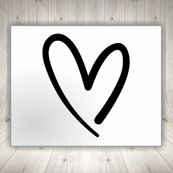 Doodle Heart Svg Doodle Heart Png Doodle Heart Dxf | Etsy