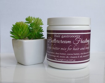 Buttercream Frosting / Nourishing triple hair butter for dry and damaged hair