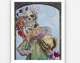 Death and Flowers Fine Art Print