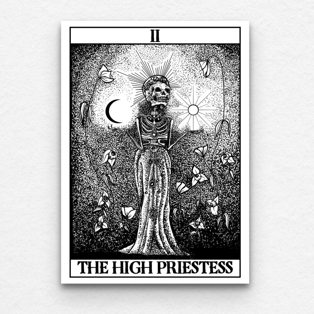 The High Priestess Tarot Art Print Etsy the-high-priestess-tarot-art-print-etsy