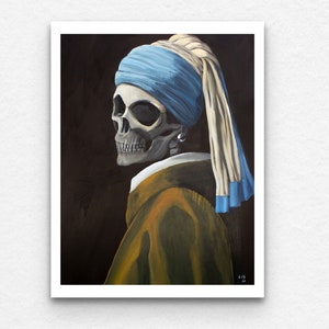 Death with a Pearl Earring Fine Art Print