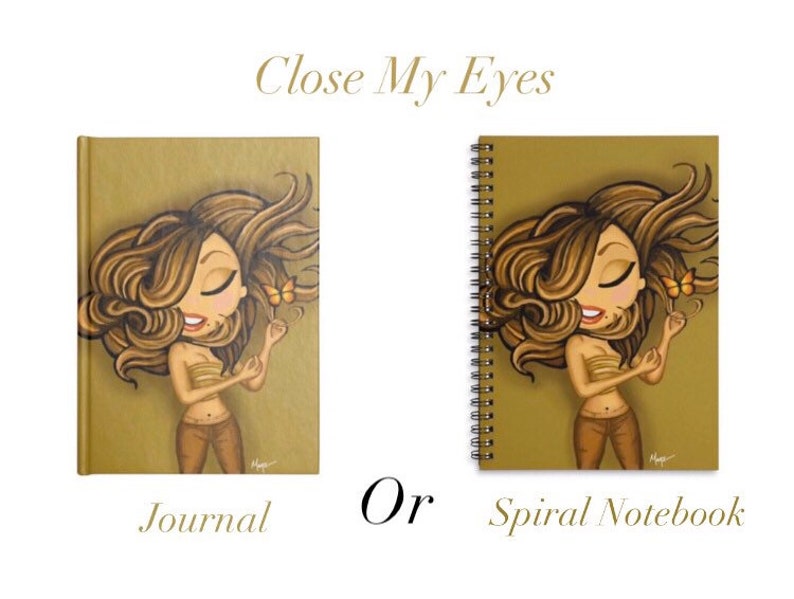 Mariah Carey Close My Eyes inspired Spiral Notebook or Journal image 1