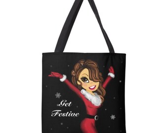 Mariah Carey Get Festive inspired Tote Bag