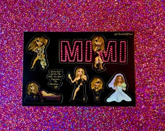 Mariah Carey The Emancipation of Mimi inspired 4in x6in Sticker Sheet