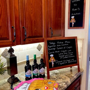 Mariah Carey Chalkboard (Hanging Chalkboard or Chalkboard Easel) Kitchen, Home Decor