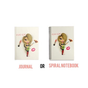 Mariah Carey Chick inspired Journal or lined Spiral Notebook