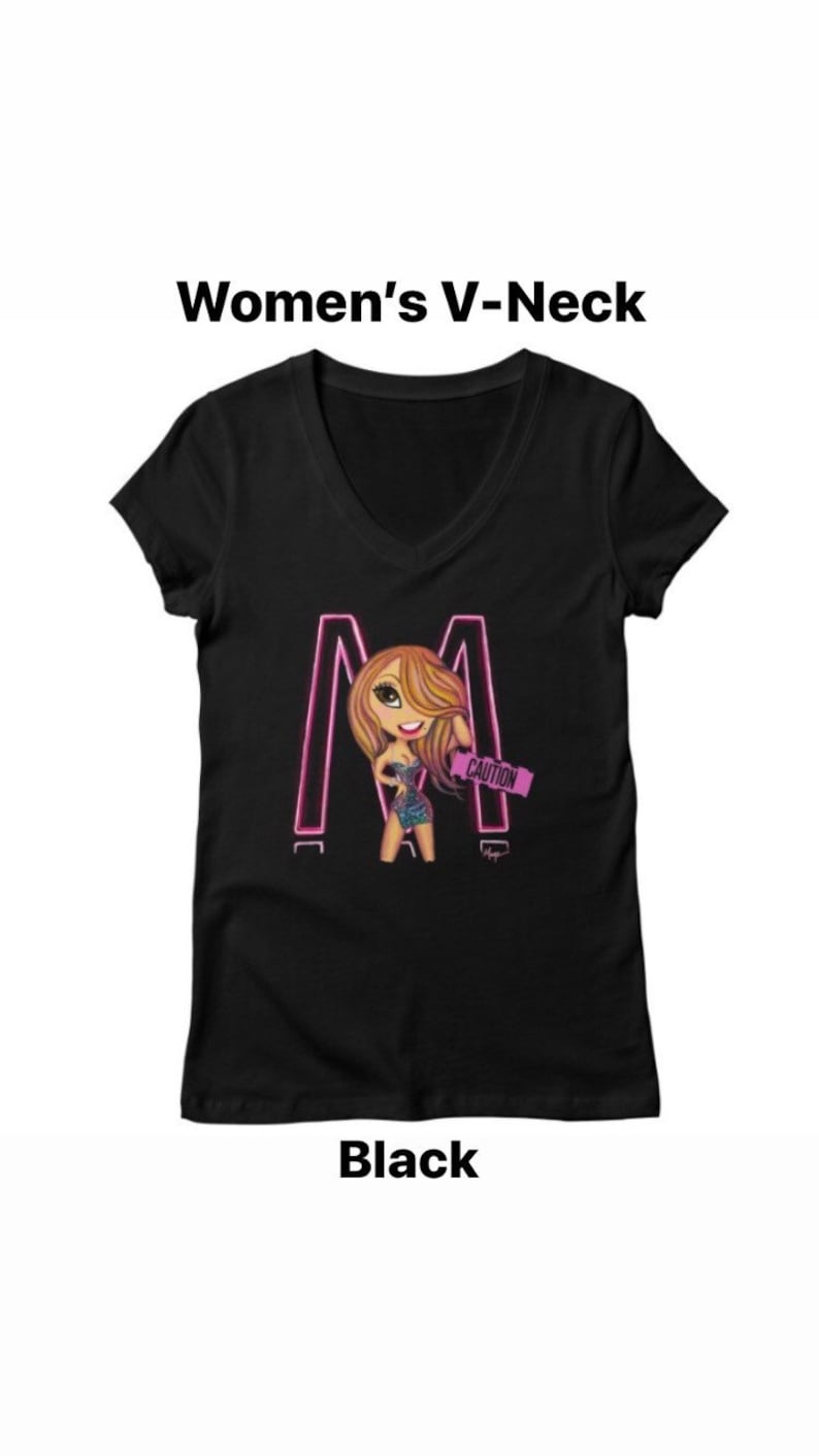 Mariah Carey Caution Inspired Women\u2019s V-Neck Shirt