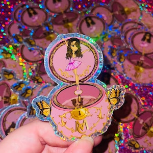 Op Mariah Carey-muziekdoos geïnspireerde stickers