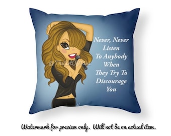 Mariah Carey MSG Inspired Throw Pillow