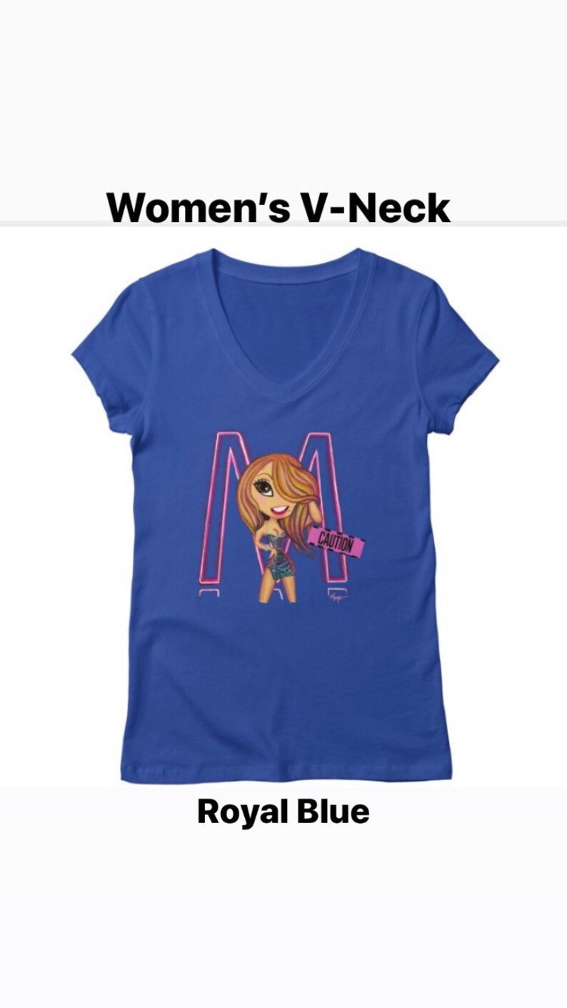 Mariah Carey Caution Inspired Women\u2019s V-Neck Shirt
