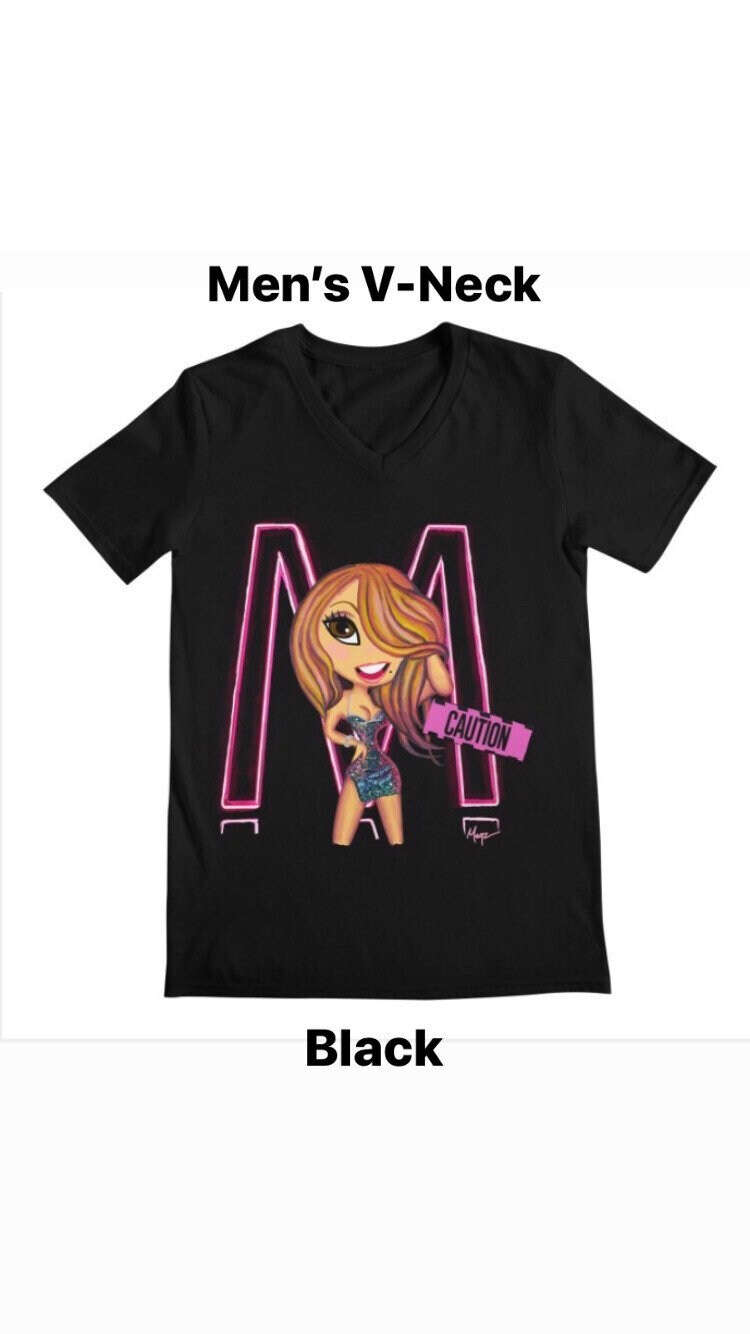 Mariah Carey Caution Inspired Men's V-Neck Shirt