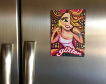 Mariah Carey Glitzer 4in x 5,5in Magnet