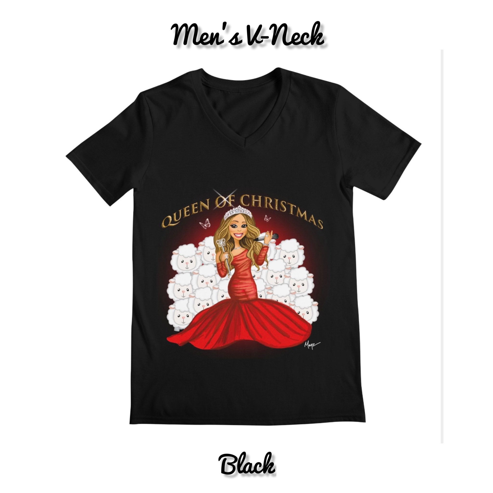 T-shirt Mariah Carey Merry Christmas – Homme – Coton – Neuf Avec étiquettes
