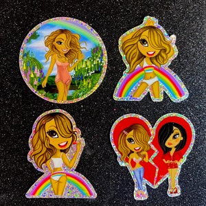 Mariah Carey Shimmery-Glitter  Rainbow Inspired Stickers