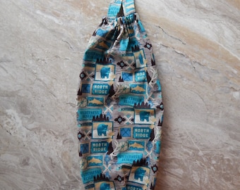 Wilderness Plastic Bag Holder, Nature Kitchen Decor